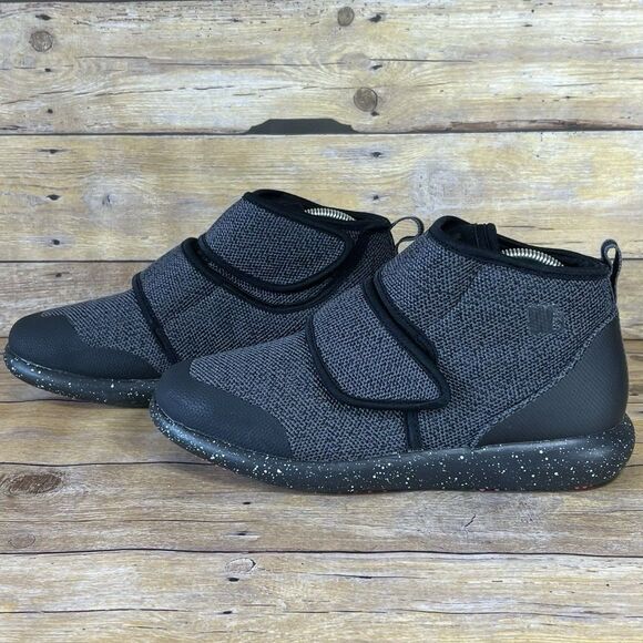 WB Moccasin Boots Size Mens 7 / Womens 8 Lees Black Knit  Style Synthetic Mesh - Picture 12 of 16